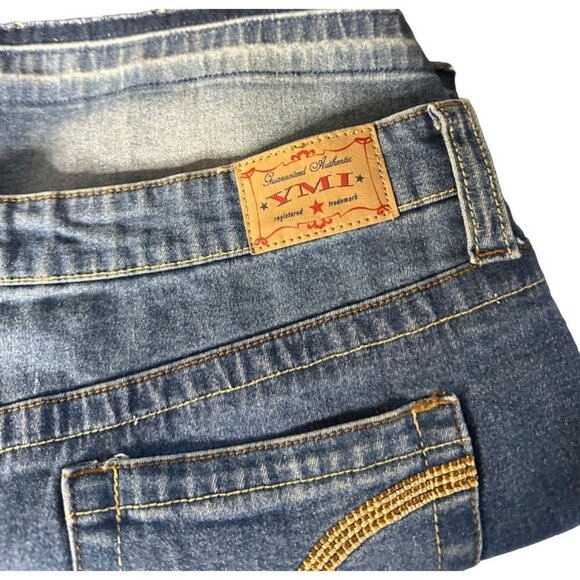 YMI Women Distressed Denim Short Skirt Size 13 Sku 1062 - Picture 8 of 12